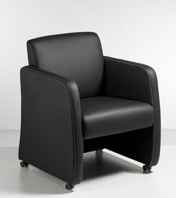 Vergaderstoel Luxe Clubfauteuil op wielen