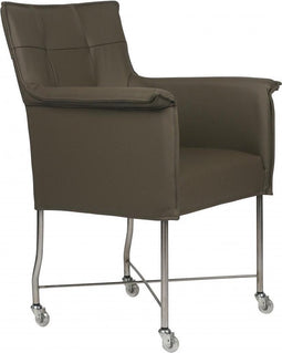 Vergaderstoel Nicolas 65CMx64CMx93CM (bdh) Chroom Kers
