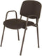 Vergaderstoel of conferentiestoel basic chroom frame met armleuningen hout