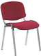 Vergaderstoel of conferentiestoel basic chroom frame met armleuningen hout