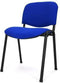 Vergaderstoel of conferentiestoel basic chroom frame zonder armleuningen Donkerblauw stof