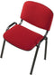 Vergaderstoel of conferentiestoel basic zwart frame zonder armleuningen zwart stof