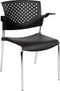 Vergaderstoel of Kantinestoel Lente Chroom Frame met armleuningen