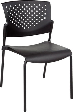 Vergaderstoel of Kantinestoel Lente Zwart Frame met armleuningen