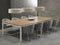 Vergadertafel 12 personen Kubus breed 320CM diep 160CM bladkleur Wit framekleur Wit (RAL9010)
