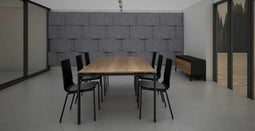 Vergadertafel Cube met zwevend blad 220 cm breed 110 cm diep