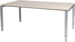 Vergadertafel Domino - 180x100 Eiken - alu frame