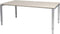 Vergadertafel Domino - 180x100 Eiken - alu frame