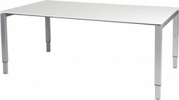Vergadertafel Domino - 180x100 grijs - alu frame