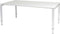 Vergadertafel Domino - 180x100 grijs - wit frame