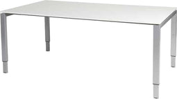 Vergadertafel Domino - 180x100 wit - alu frame