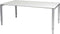 Vergadertafel Domino - 180x100 wit - alu frame