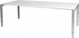 Vergadertafel Domino - 200x100 grijs - alu frame