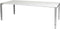 Vergadertafel Domino - 200x100 wit - alu frame
