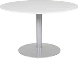 Vergadertafel - Linesto 120 rond grijs - zwart frame