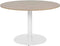 Vergadertafel - Linesto 120 rond Havana Kersen - wit frame