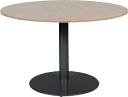 Vergadertafel - Linesto 120 rond wit - alu frame