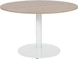 Vergadertafel - Linesto 120 rond wit - wit frame