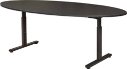 Vergadertafel Quick ellips 220x110cm frame Wit (RAL9010) blad Wit