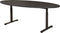 Vergadertafel Quick ellips 220x110cm frame Wit (RAL9010) blad Wit