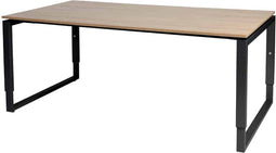 Vergadertafel - Verstelbaar - 180x100 Havana Kersen - zw frame