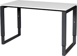 Vergadertafel - Verstelbaar - 180x100 wit - wit frame