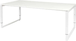 Vergadertafel - Verstelbaar - 200x100 wit - wit frame