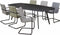 Vergadertafel Victory Deens Ovaal 4-poots 240x120cm frame Aluminium (RAL9006) blad Robson Eiken