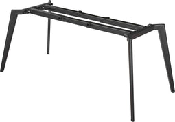 Vergadertafel Victory Deens Ovaal 4-poots 240x120cm frame Wit (RAL9010) blad Zwart Mat (anti fingerprint)