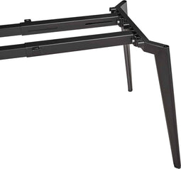 Vergadertafel Victory Deens Ovaal 4-poots 240x120cm frame Wit (RAL9010) blad Robson Eiken