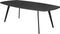 Vergadertafel Victory Deens Ovaal 4-poots 240x120cm frame Zwart (RAL9005) blad Ahorn