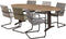 Vergadertafel Work ellips 220x110cm frame Antraciet (Ral 7016) blad Wit
