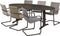 Vergadertafel Work ellips 220x110cm frame Wit (RAL9010) blad Havanna