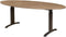 Vergadertafel Work ellips 220x110cm frame Zwart (RAL9005) blad Lichtgrijs