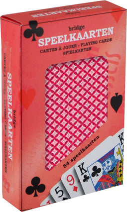 Verhaak Speelkaarten Premium 9 X 6 Cm Papier Rood