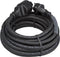 Verlengkabel, met krimpkous, H05RR-F 3G2.5, 10 m, 16 A/230 V, 3680 W, type E/F, IP44, rubber, zwart