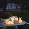 Verlicht kerstversiering voor binnen en buiten - 5 konijnen - 40 LEDs - Warm wit - Dimbaar - 15 cm hoog