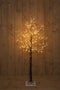 Verlichte bruine lichtboom - berkenboom 160cm met 144 led lichtjes classic warm