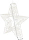 Verlichte decoratie ster - warm wit - 960 leds - 38 cm - metaal - krans - timer