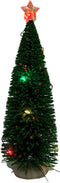 Verlichte Dennenboom Met Ster