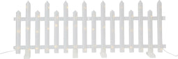 Verlichte hek omheiningen - set van 8x st - warm wit - led - L35 x H24,5 cm - verlichting