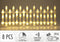 Verlichte hek omheiningen - set van 8x st - warm wit - led - L35 x H24,5 cm - verlichting