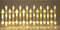 Verlichte hek omheiningen - set van 8x st - warm wit - led - L35 x H24,5 cm - verlichting