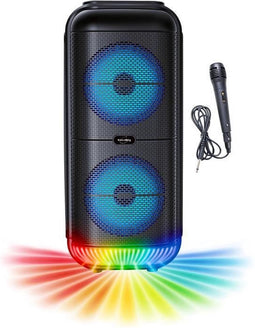 Verlichte Karaokeluidspreker - INOVALLEY - KA22-BTH - Bluetooth V5.0 - 49 cm - 500 W - Zwart
