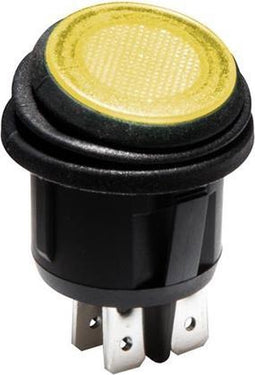VERLICHTE ROCKERSCHAKELAAR - ORANJE LED 12 V - 2P DPST / ON-OFF (R13244BY/LED)
