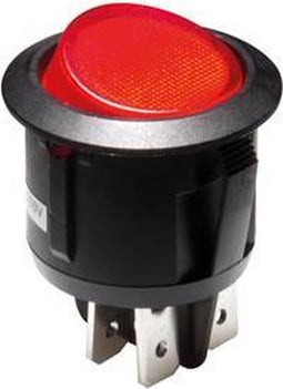 VERLICHTE ROCKERSCHAKELAAR - ROOD - 2P/ON-OFF (R13244BR)