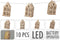 Verlichting slinger met 10 huisje met LED -150cm