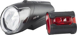 Verlichtingsset Busch und Müller IXON IQ Premium 80 Lux + IXBLACK Senso - zwart
