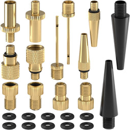 Verloopnippels fietsventiel - 14-delige set, Universeel - Adapter fietspomp, Ballenpomp - ACROPAQ