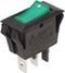 VERMOGEN ROCKERSCHAKELAAR 10A-250V SPST ON-OFF - MET GROEN NEONLAMPJE (R902/G)